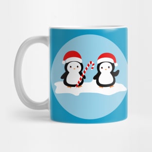 Kawaii Christmas Penguins Mug